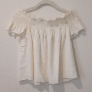 Cute lands end off the shoulder crop top